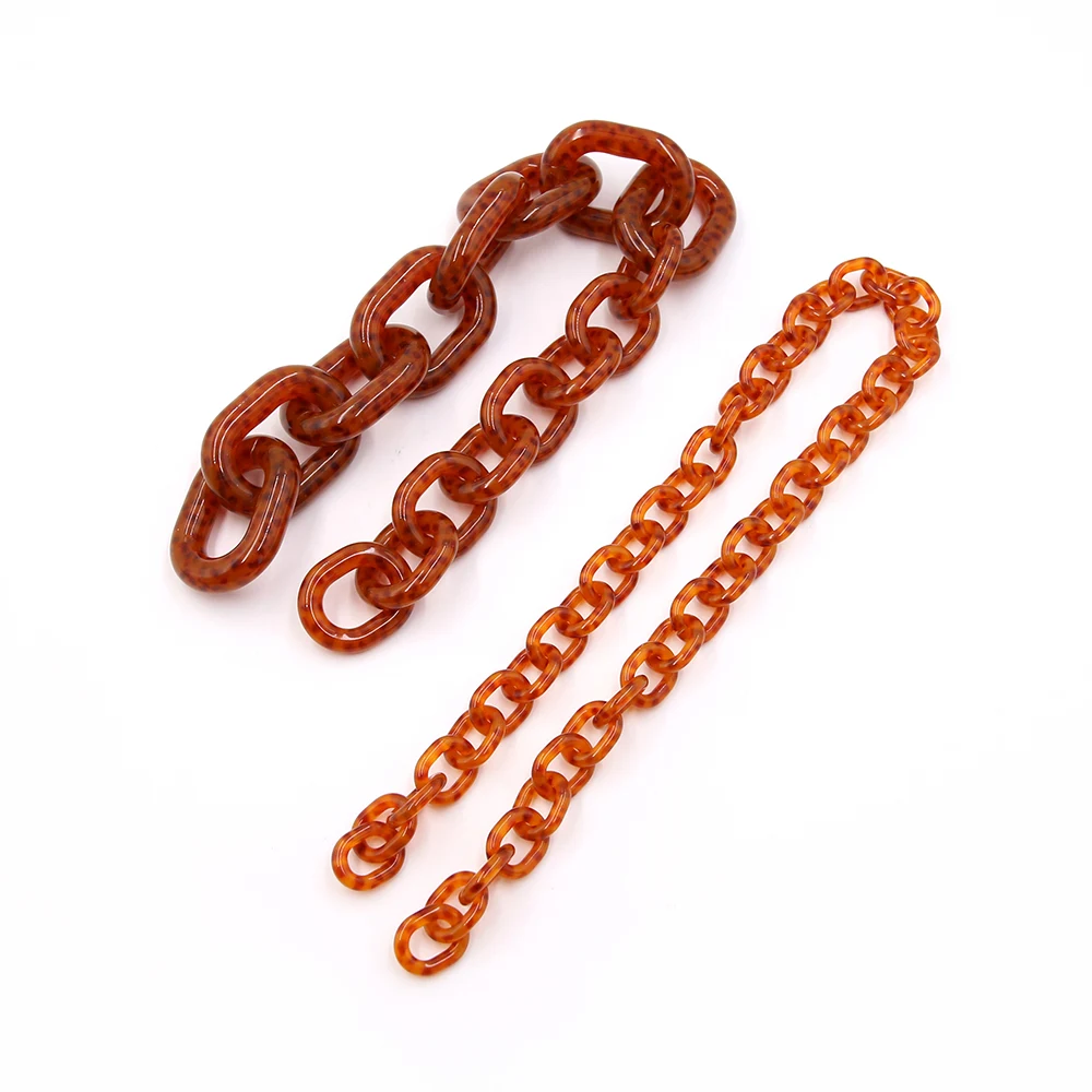 Amber Tortoise Shell Acetate Plate Double Chain